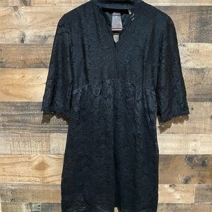 Xhilaration Black Keyhole Dress Small Lace